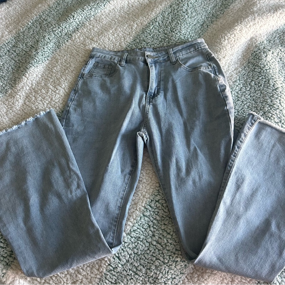 Light-wash Flared Jeans